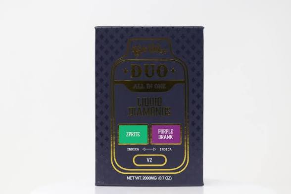 Big Cheif Duo All in one 2G Liquid Diamonds (Zprite X Purple Drank ) 91.2 % thc  (Indica X Indica)