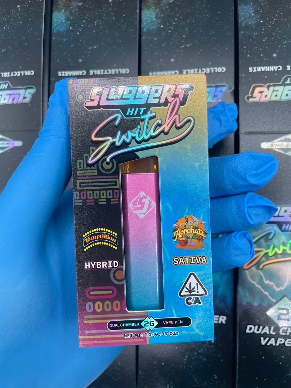 Sluggers Hit Switch 2g Disposable Vape – Watermelon Z + Bubble Bath 90.5% thc  (Hybrid X Indica)