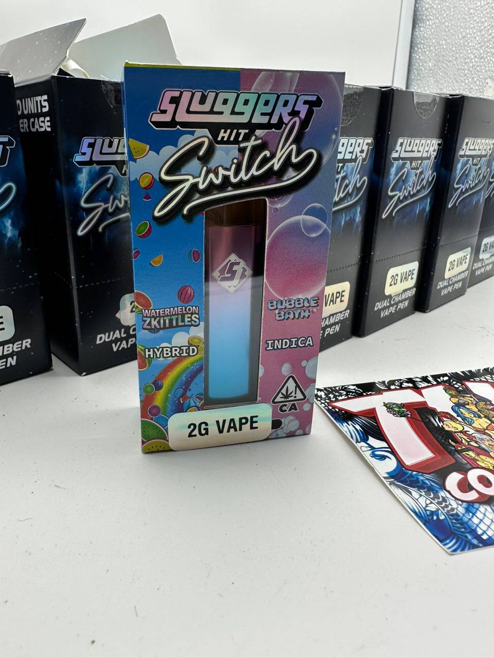 Sluggers 2 Gram Hit Switch liquid Diamond and Resin (Watermelon Zkittles X Bubble Bath) Hybrid x Indica 83.9% thc