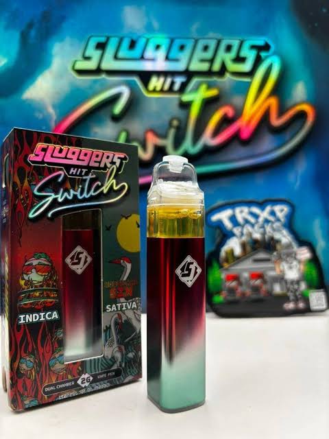 Sluggers 2 Gram Hit Switch liquid Diamond and Resin (Fire Og X Hurricane SZN) Indica x Sativa  89.2% thc