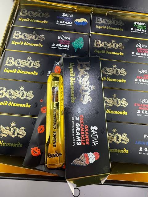 Besos 2 Gram liquid Diamonds Disposable vape  (Orange Creamsicle) Sativa 86.5%thc