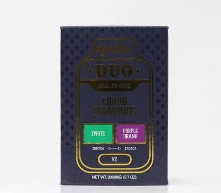Big Cheif Duo All in one 2G Liquid Diamonds (Zprite X Purple Drank ) 91.2 % thc  (Indica X Indica)