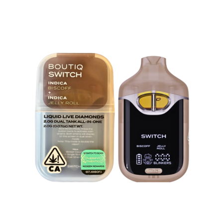2 GRAM BOUTIQ SWITCH V4 "BISCOFF X JELLY ROLL" 2G DUAL TANK DISPOSABLE