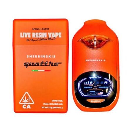 SHERBINSKIS QUATTRO 2G LIVE RESIN DISPOSABLE “NO SIGNAL (sativa) x WHITE MOCHI (sativa)”