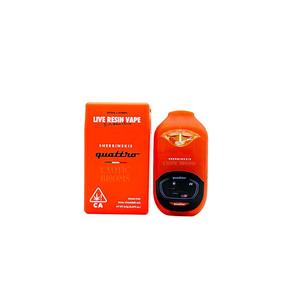 SHERBINSKIS QUATTRO 2G LIVE RESIN VAPE “XJ-13 (Sativa) x WHITE CHERRY (hybrid)”