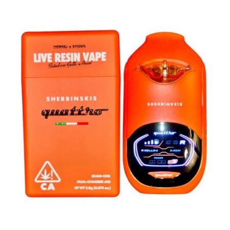 SHERBINSKIS QUATTRO 2G LIVE RESIN DISPOSABLE “RAINBOW GELLO (hybrid) x ACAI (sativa)”