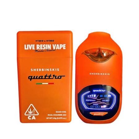 SHERBINSKIS QUATTRO 2G LIVE RESIN DISPOSABLE “MATCHA (hybrid) x HEADSET (hybrid)”