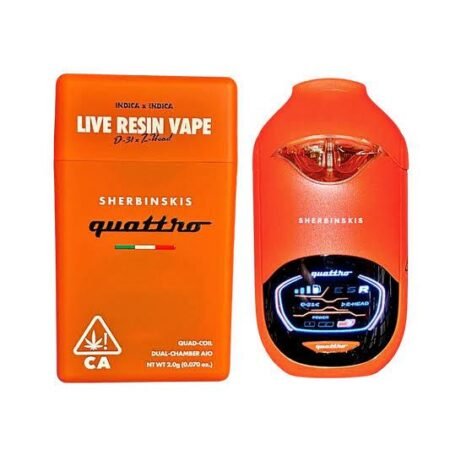 SHERBINSKIS QUATTRO 2G LIVE RESIN DISPOSABLE “D-31 (indica) x Z-HEAD (indica)”