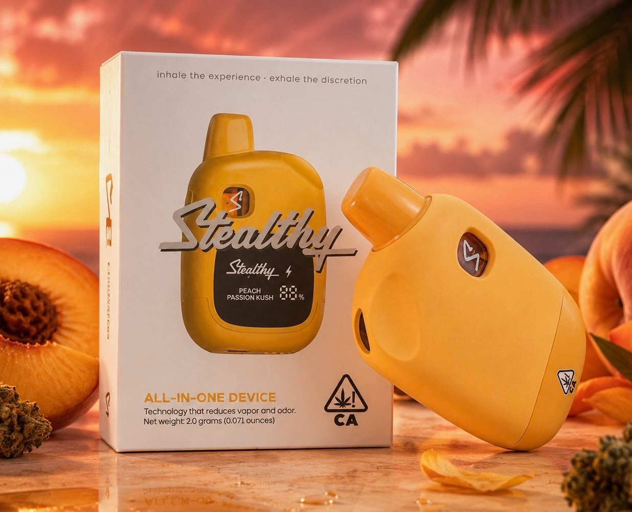 Stealthy 2g Vape Disposable  Peach Passion Kush