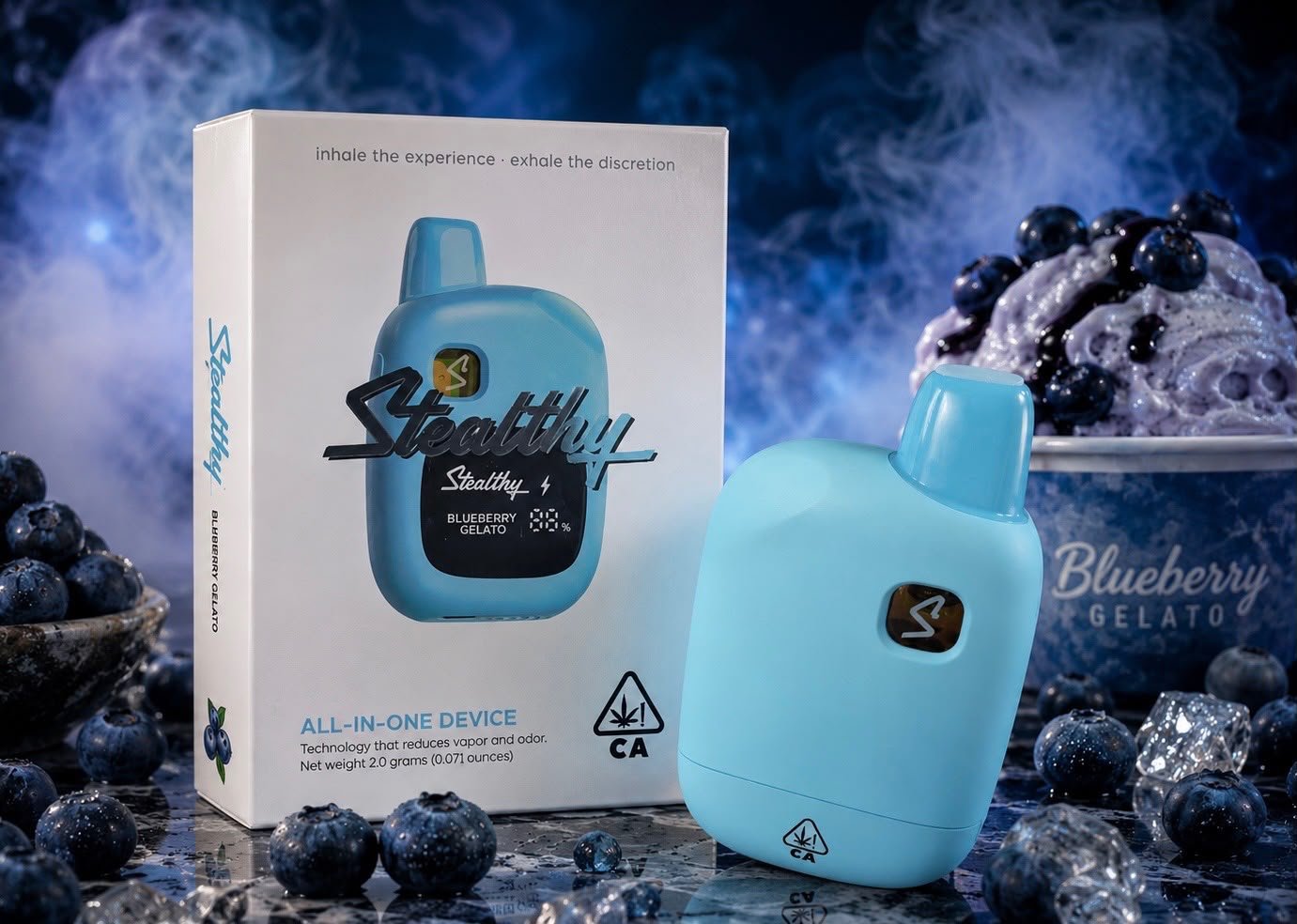 Stealthy 2g Vape Disposable Blueberry Gelato (Hybrid)